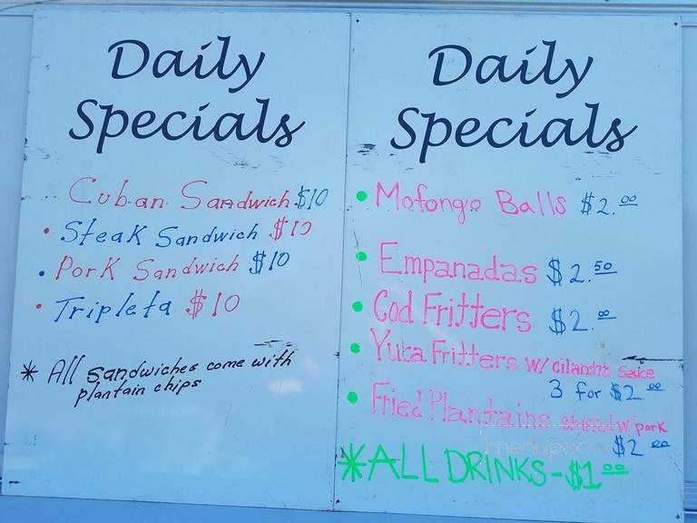 Sabor CubaRican Cuisine Food Truck - Summerville, SC menu_pic