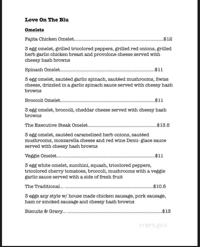 Love On the Blu - Blue Island, IL menu_pic