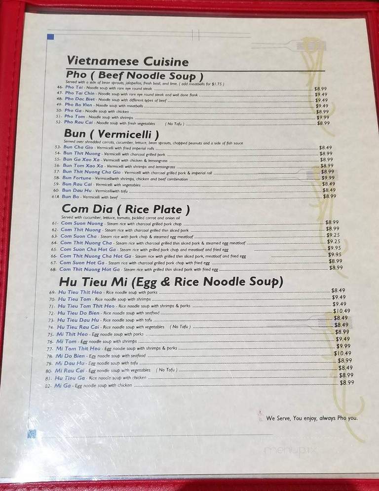 Online Menu Of Fortune Garden Georgetown Tx