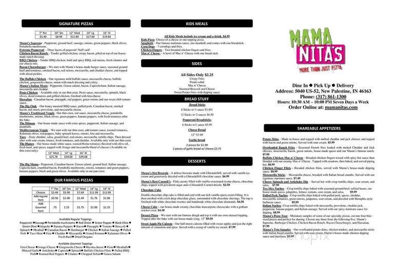 Mama Nitas - Fishers, IN menu_pic