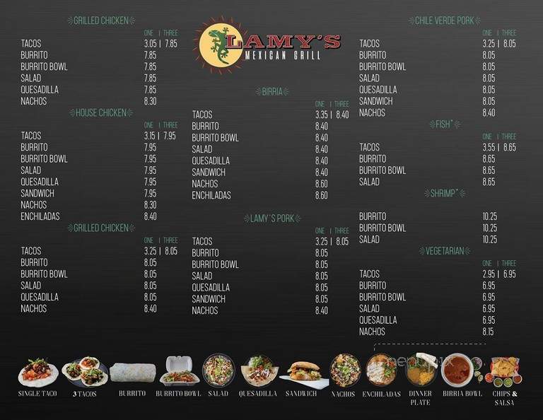 Lamy's Mexican Grill - Santa Clara, UT menu_pic