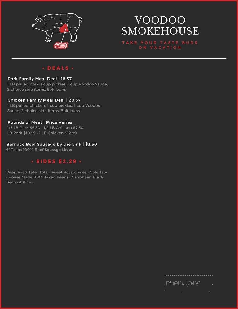 Voodoo Smokehouse Catering - Lebanon, TN menu_pic