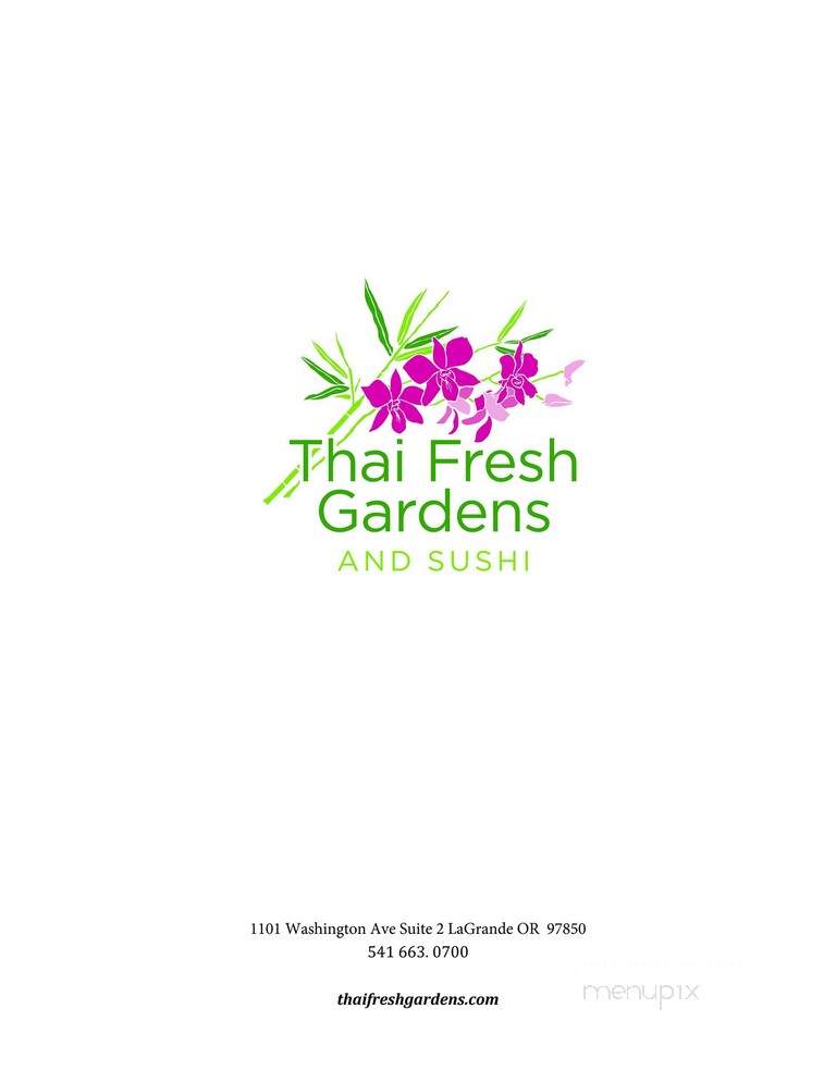 Thai Fresh Gardens and Sushi - La Grande, OR menu_pic