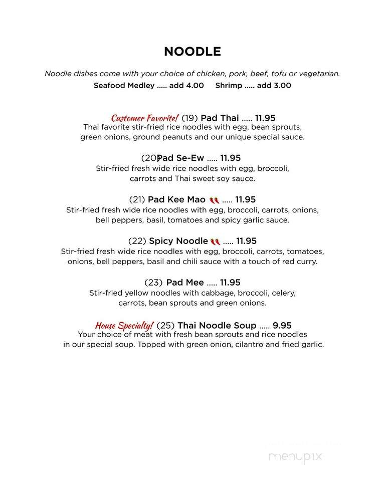 Thai Fresh Gardens and Sushi - La Grande, OR menu_pic