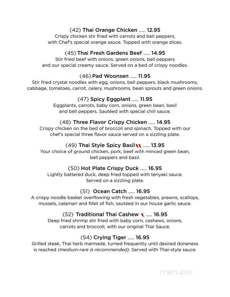 Thai Fresh Gardens and Sushi - La Grande, OR menu_pic