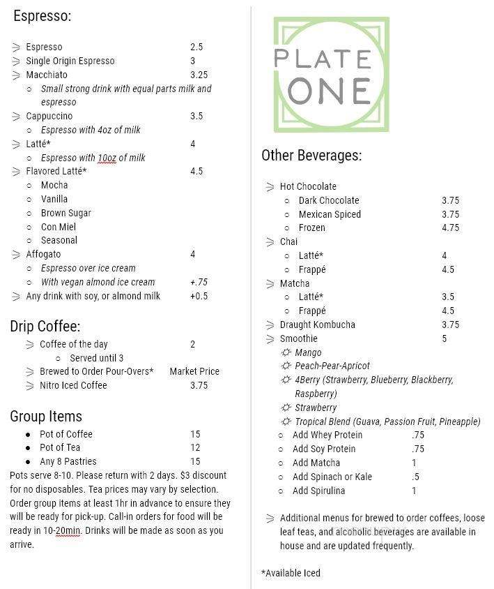 Plate One - Toledo, OH menu_pic
