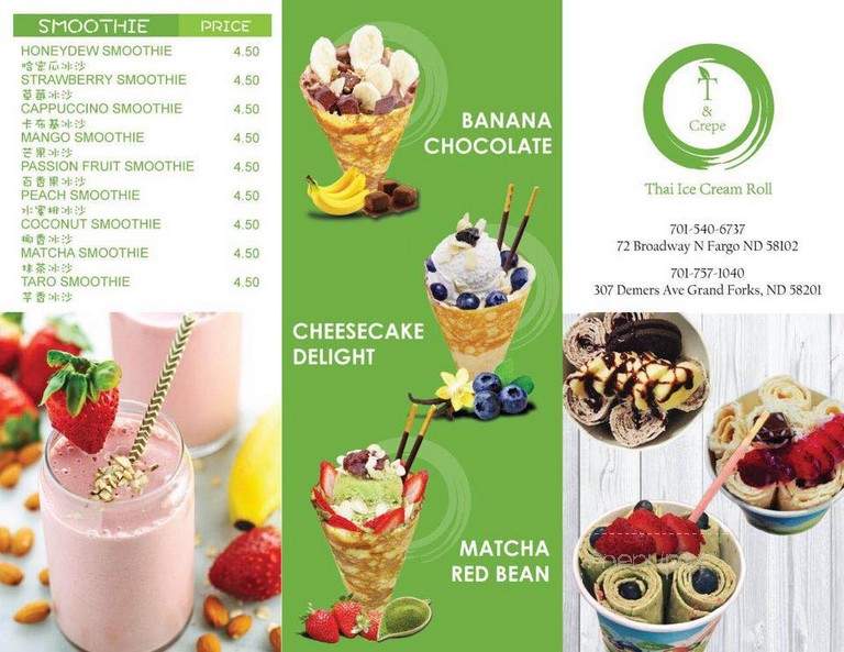 Tea and Crepe - Fargo, ND menu_pic