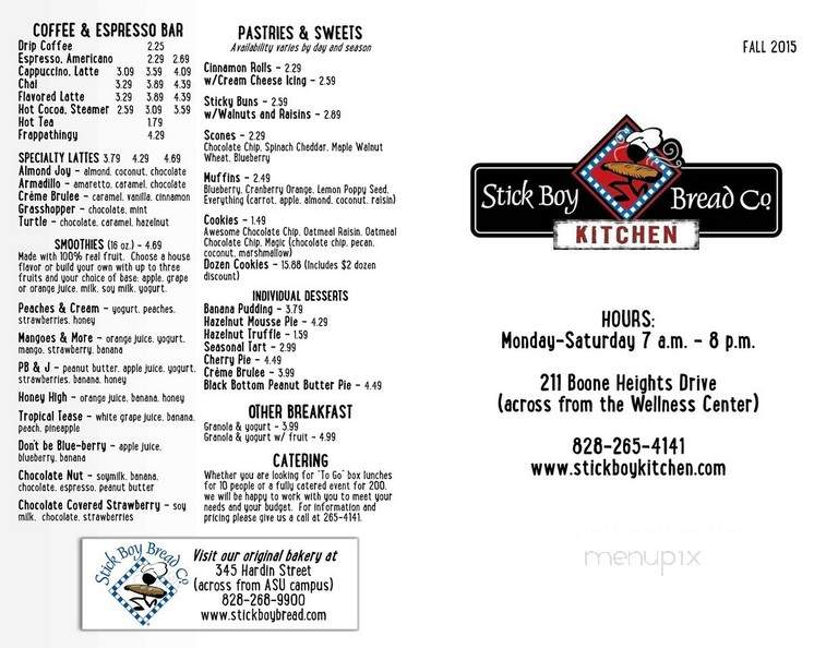 Online Menu Of Stick Boy Kitchen Boone Nc