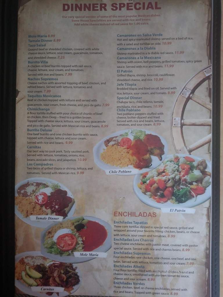 Los Charros - Rock Spring, GA menu_pic