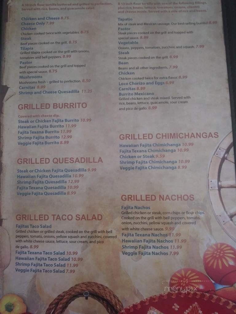 Los Charros - Rock Spring, GA menu_pic