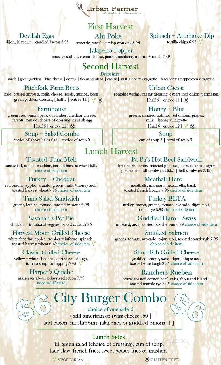 Urban Farmer Kitchen & Cocktails - Ogallala, NE menu_pic