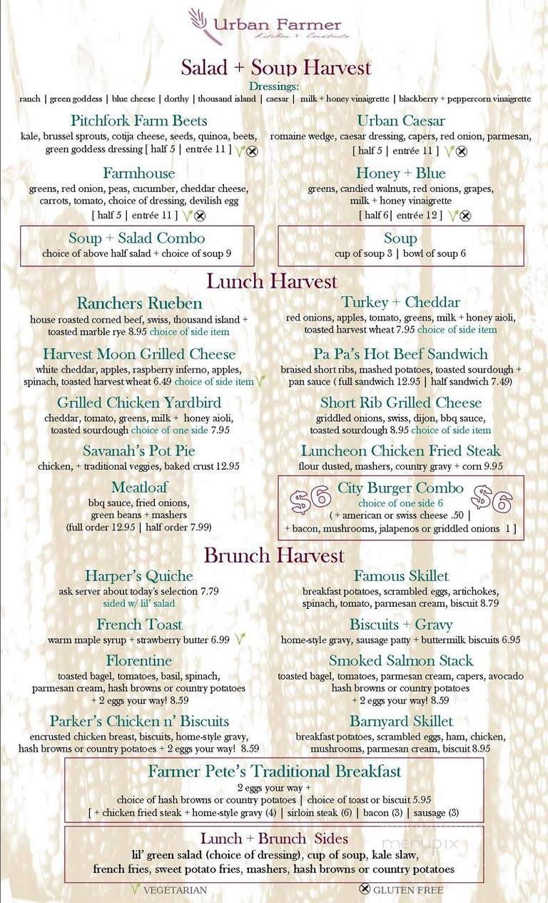 Urban Farmer Kitchen & Cocktails - Ogallala, NE menu_pic