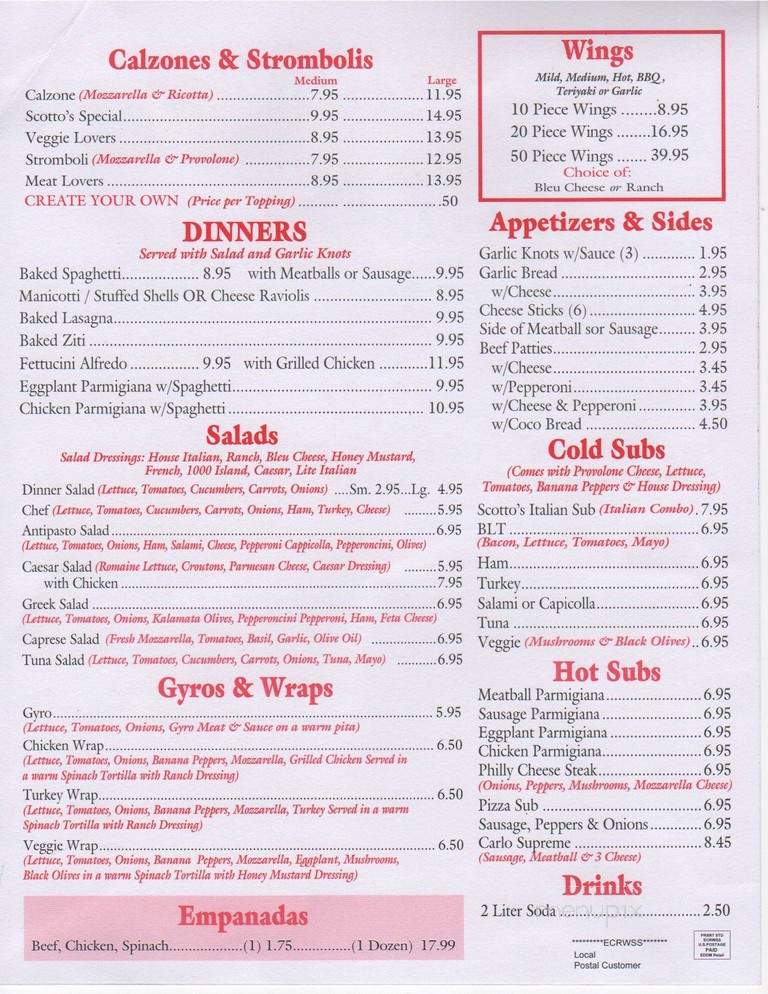 Scottos Italian Ristorante - Deltona, FL menu_pic
