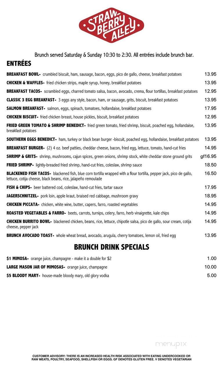 Strawberry Alley Ale Works - Clarksville, TN menu_pic