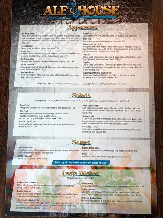 Princeton Ale House - Princeton, IA menu_pic