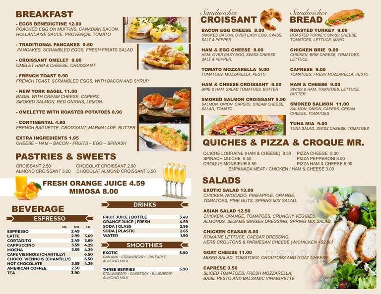 Pandore Cafe - Restaurant - Miami, FL menu_pic