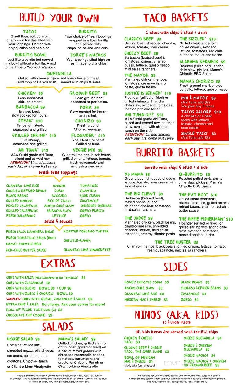 Taco Mama - Nashville, TN menu_pic