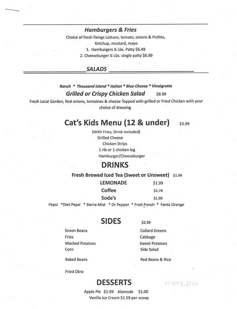 Cat Johnson's Taste of the South - Joplin, MO menu_pic