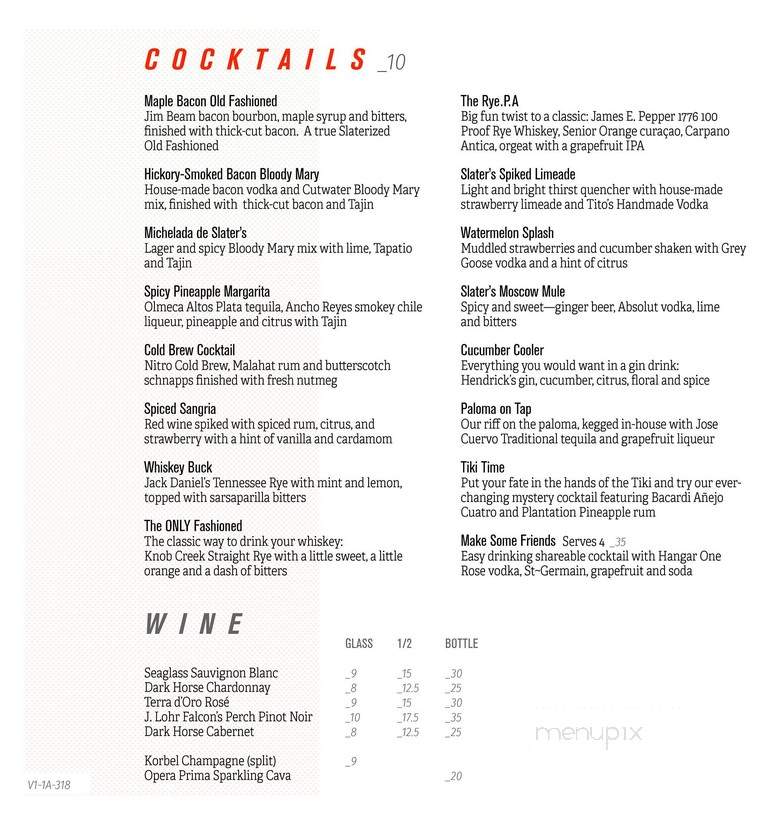 Slater's 50/50 - Hermosa Beach, CA menu_pic