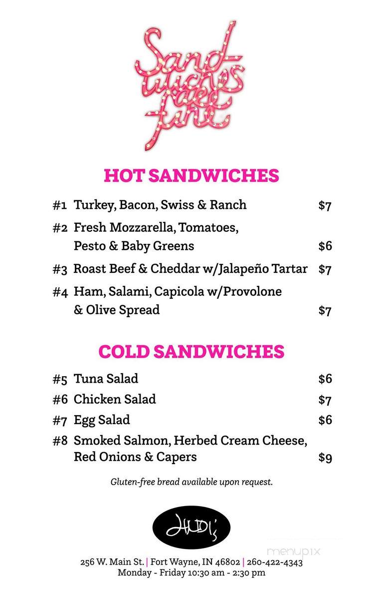 Lindi's - Fort Wayne, IN menu_pic