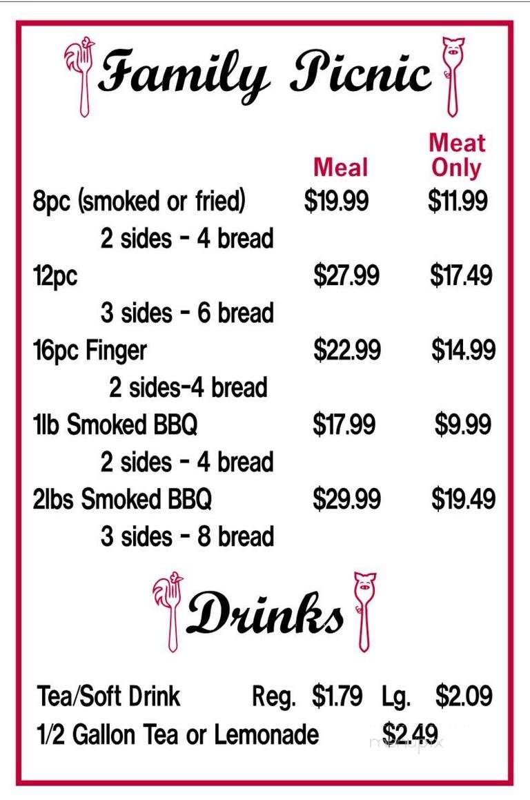 Sally Mae's Kitchen - Brooklet, GA menu_pic