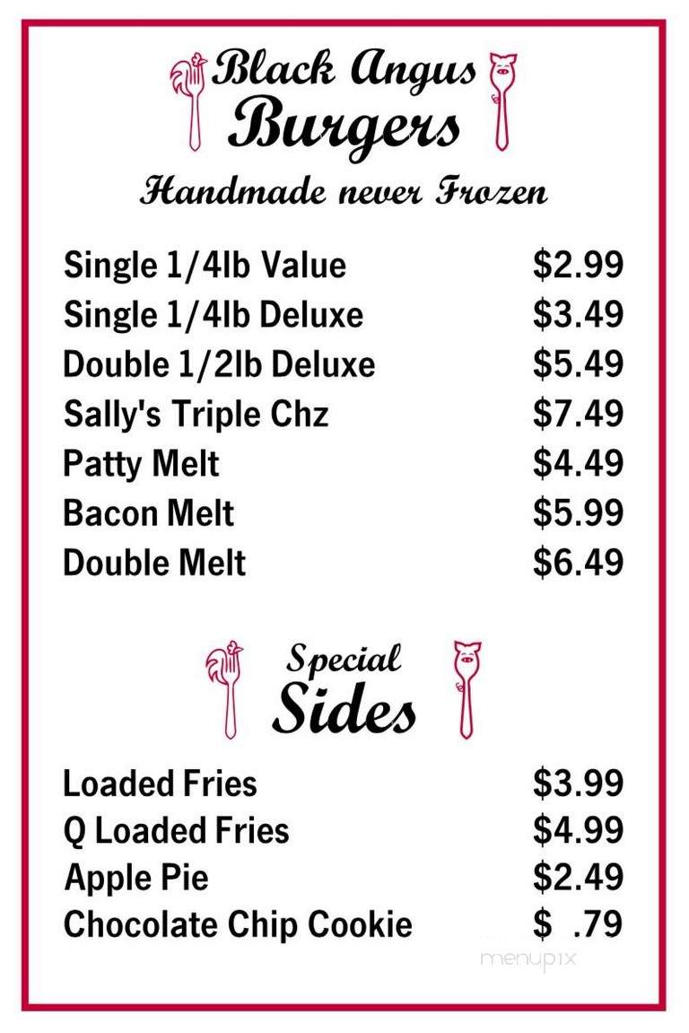 Sally Mae's Kitchen - Brooklet, GA menu_pic