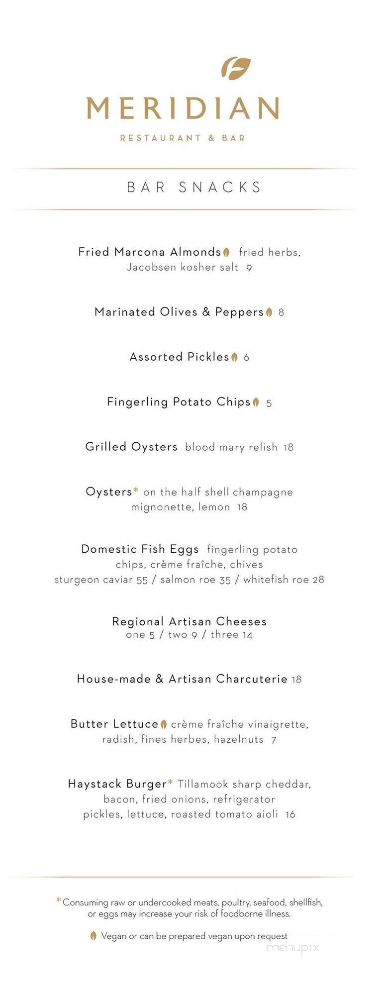 Meridian Restaurant & Bar - Pacific City, OR menu_pic