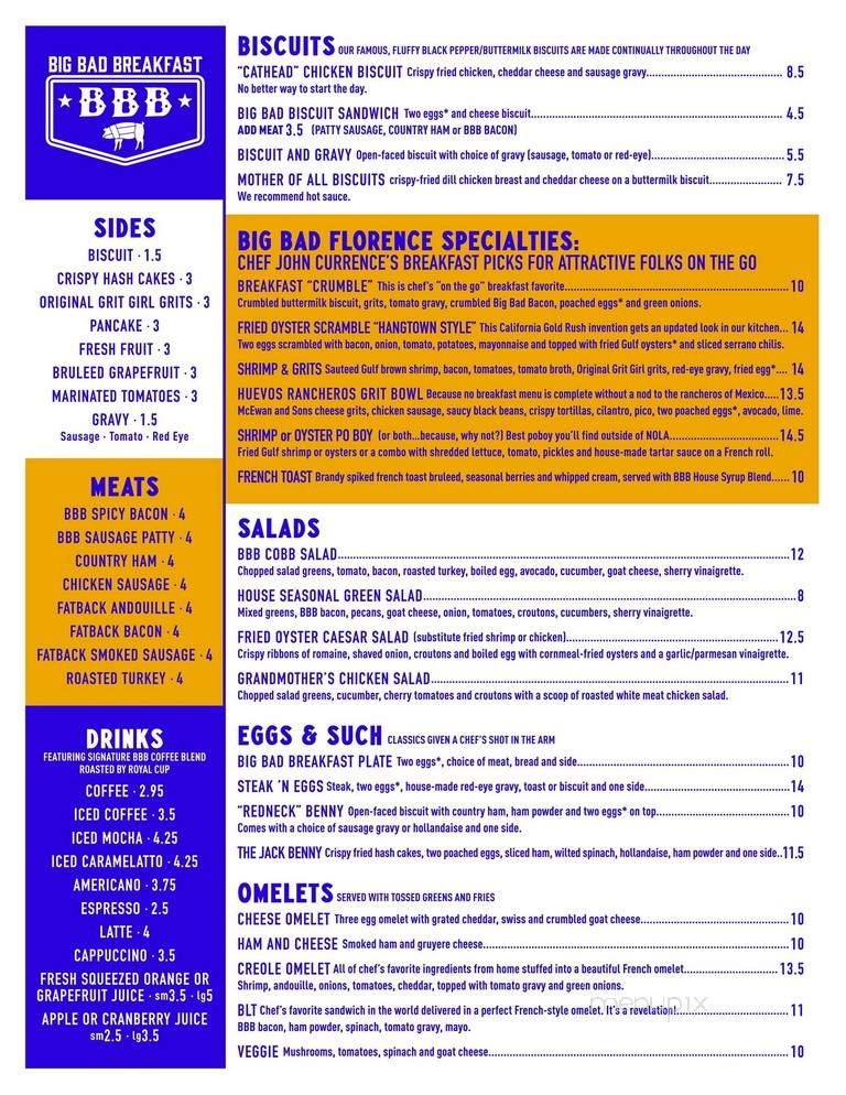 Big Bad Breakfast - Florence, AL menu_pic