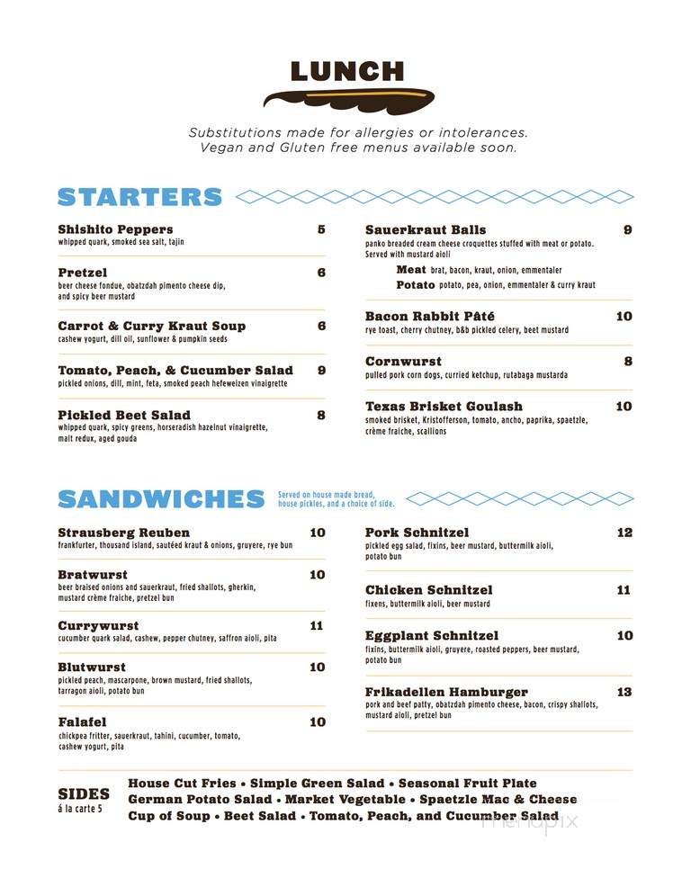 Liter House - Indianapolis, IN menu_pic