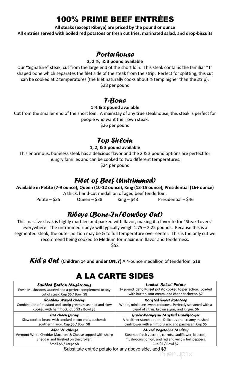 Menu of Does Eat Place in Claremore, OK 74017