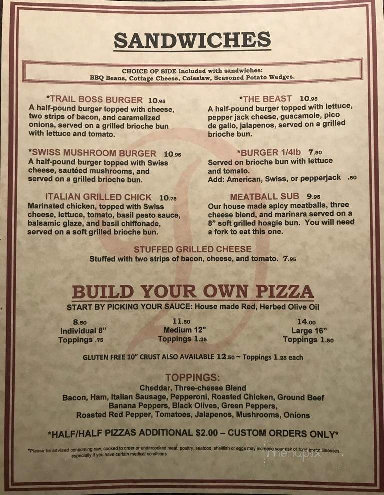 The Divide - Encampment, WY menu_pic
