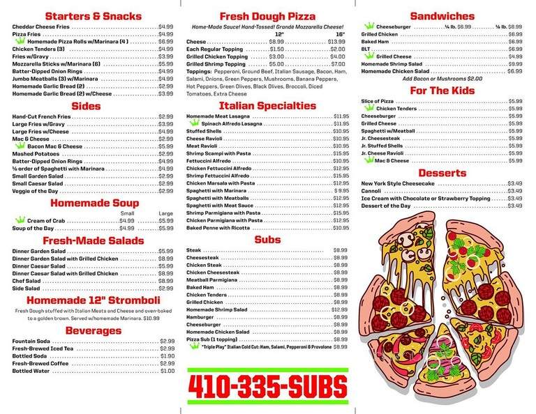 Papania Pizza, Pasta & Subs - White Marsh, MD menu_pic