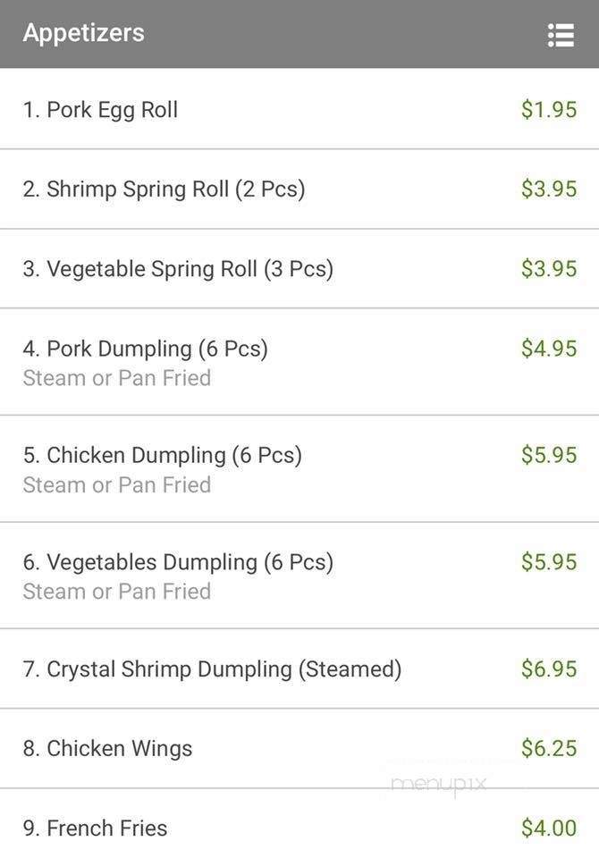 East Manor - Westfield, NJ menu_pic