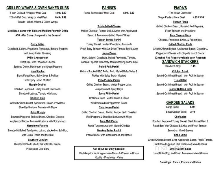 Karoc Marathon - Sidney, OH menu_pic