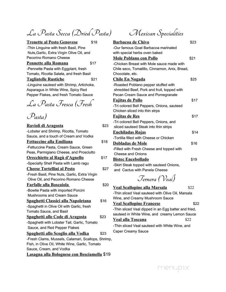 La Noria Bistro - Detroit, MI menu_pic