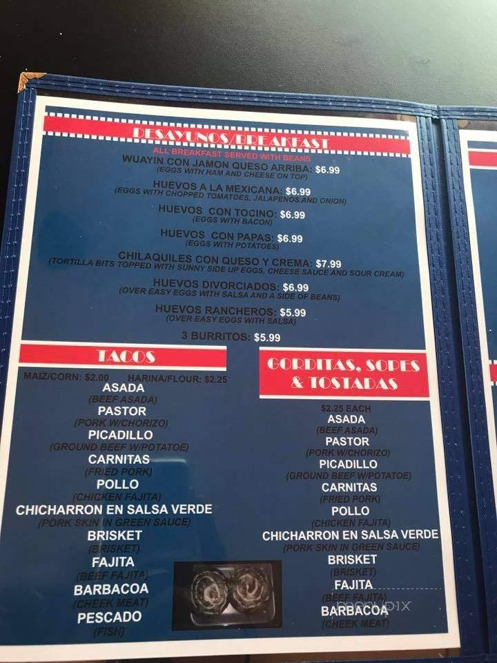 Tacos La Palma - Ardmore, OK menu_pic