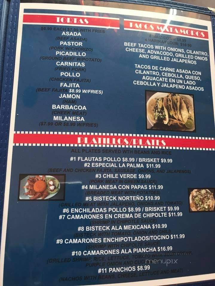 Tacos La Palma - Ardmore, OK menu_pic