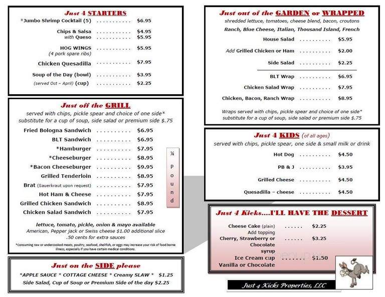 Canning Factory Bar & Grill - Ladoga, IN menu_pic
