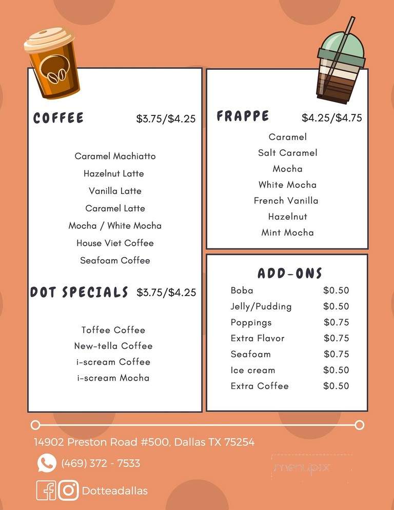 Dottea - Dallas, TX menu_pic