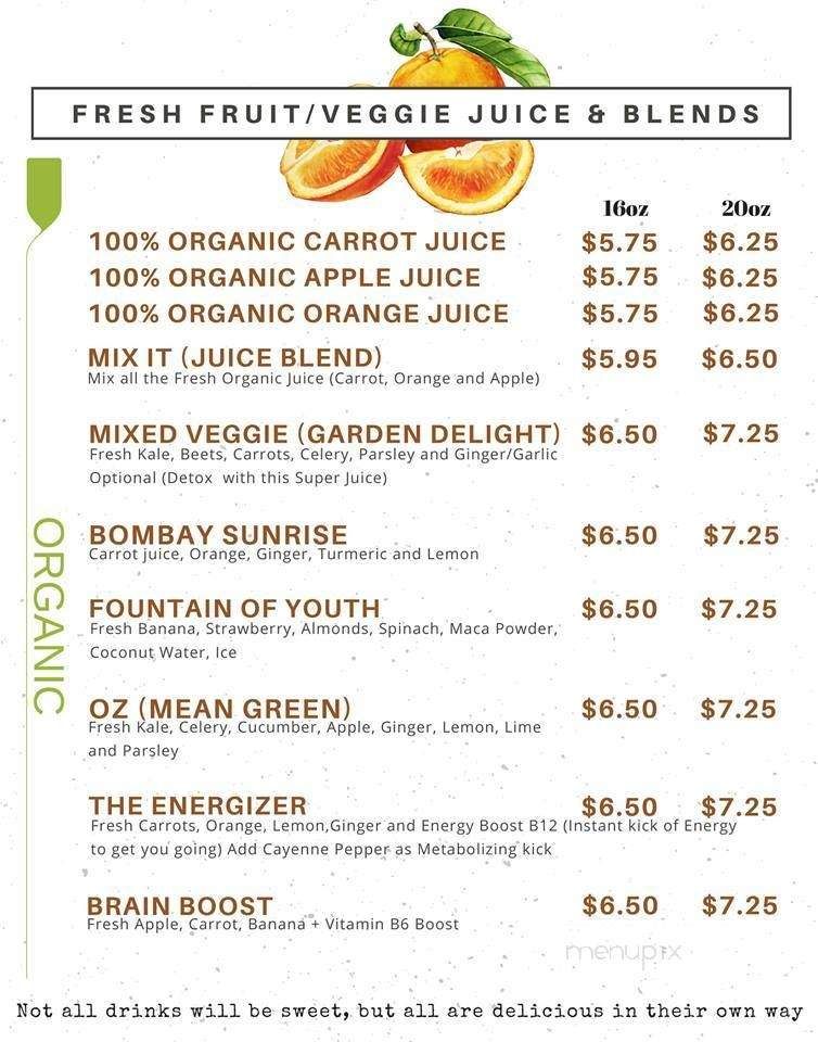 The Juice Bar - Vacaville, CA menu_pic