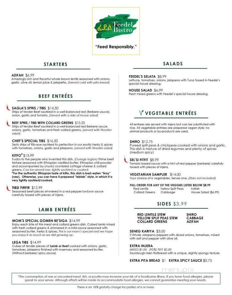Feedel Bistro - Atlanta, GA menu_pic
