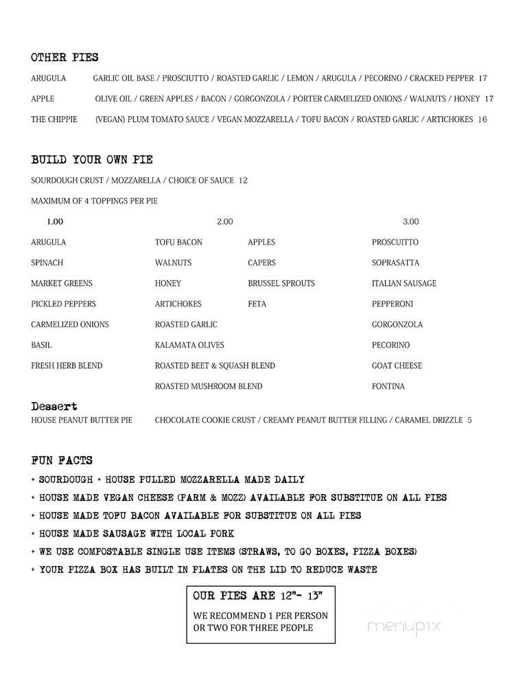 Pie Times Pizza Company - Sylva, NC menu_pic