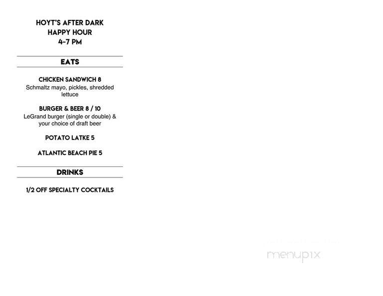 Hoyt's Luncheonette - Norfolk, VA menu_pic