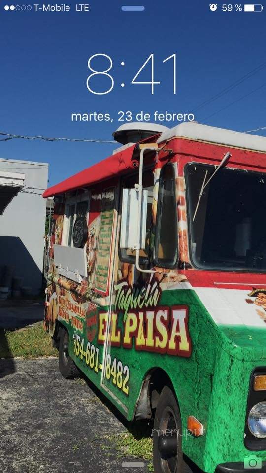 Taqueria El Paisa - Fort Lauderdale, FL menu_pic