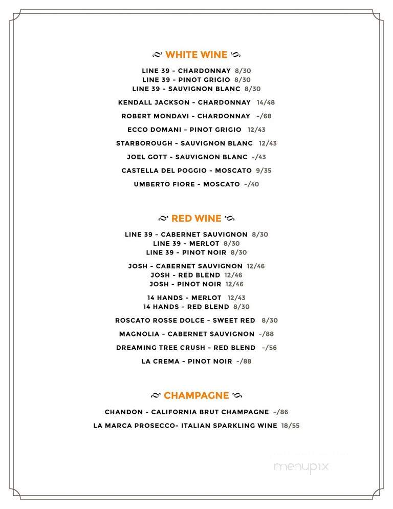 Kenny Ward's - Ocean Springs, MS menu_pic