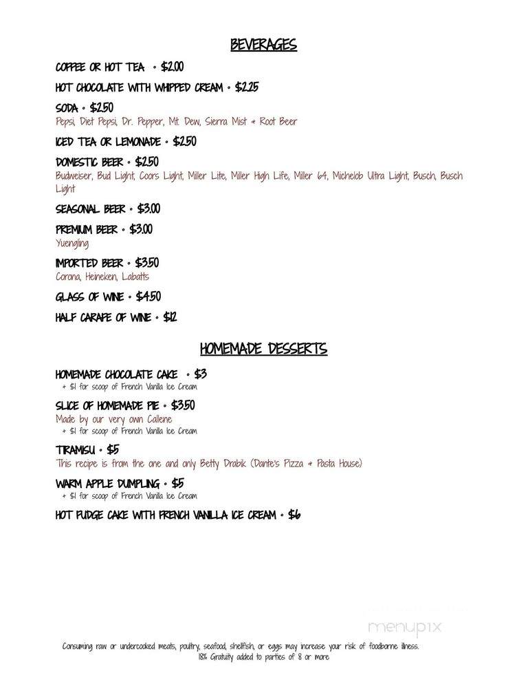 Bates Restaurant And Lounge - Uhrichsville, OH menu_pic