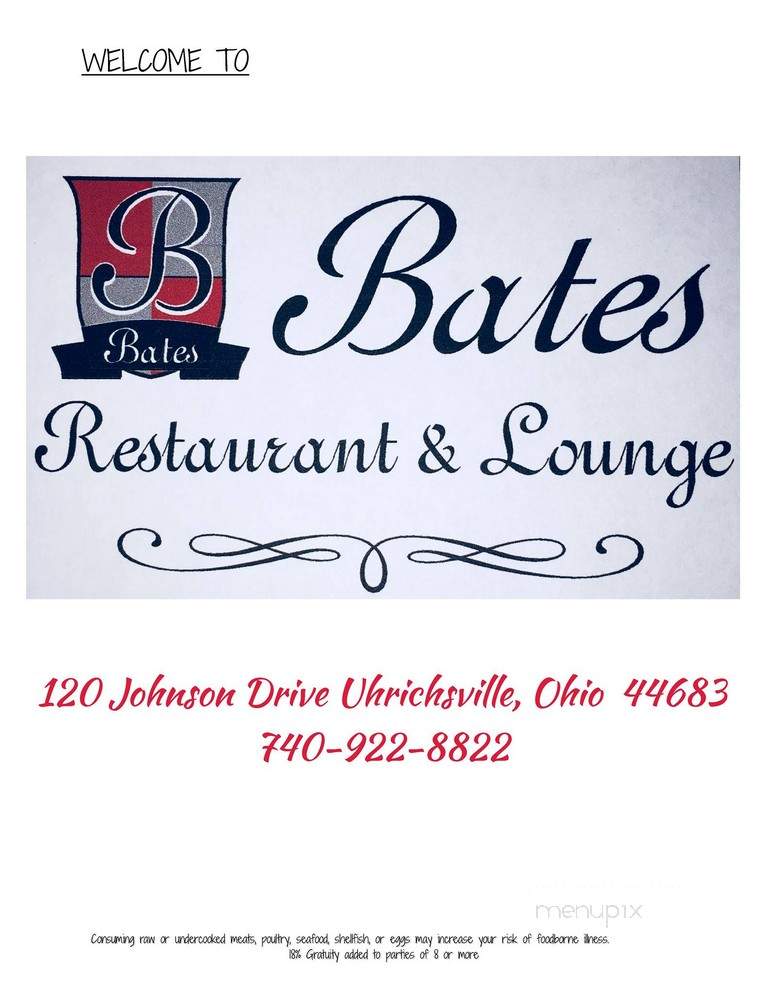 Bates Restaurant And Lounge - Uhrichsville, OH menu_pic