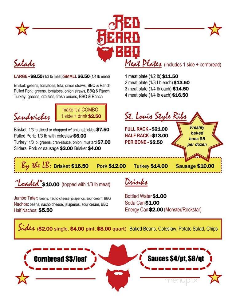 Red Beard BBQ - Clearfield, UT menu_pic