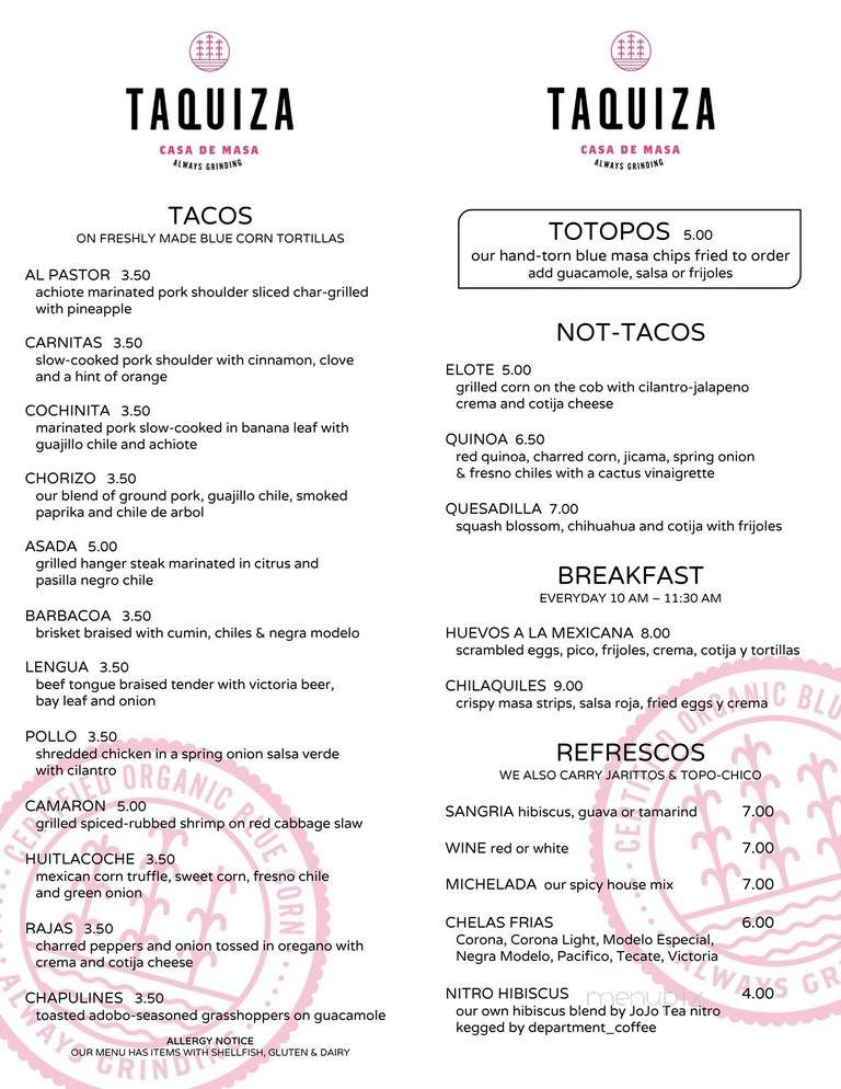 Taquiza - Miami Beach, FL menu_pic