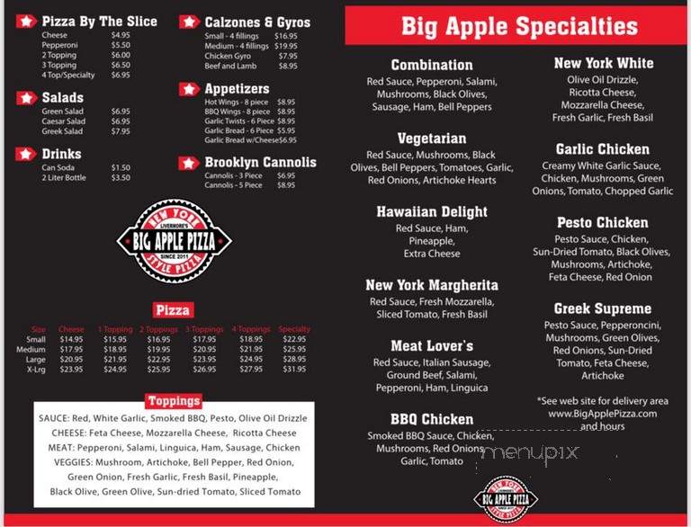 Livermore's Big Apple Pizza - Livermore, CA menu_pic